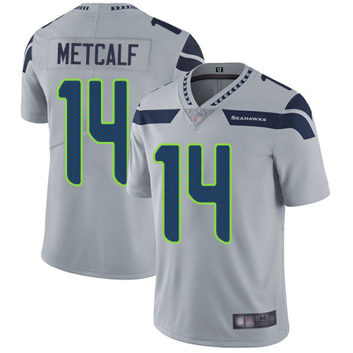 Youth Seattle Seahawks #14 DK Metcalf Gray Vapor Untouchable L Limited Stitched NFL Jersey